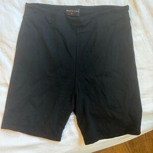 White fox biker shorts